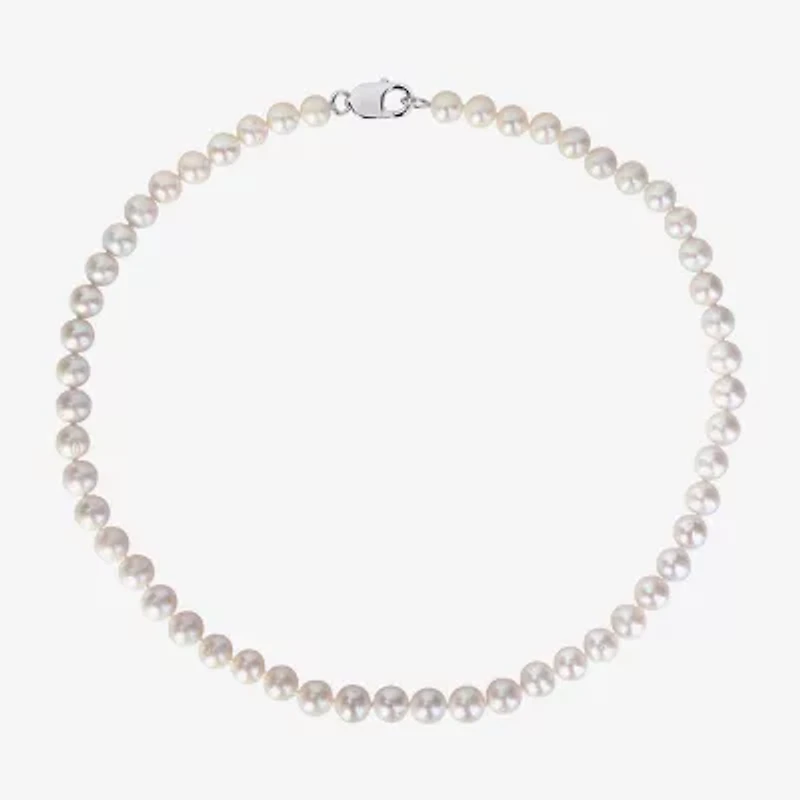 Mens White 20 Inch Strand Necklace