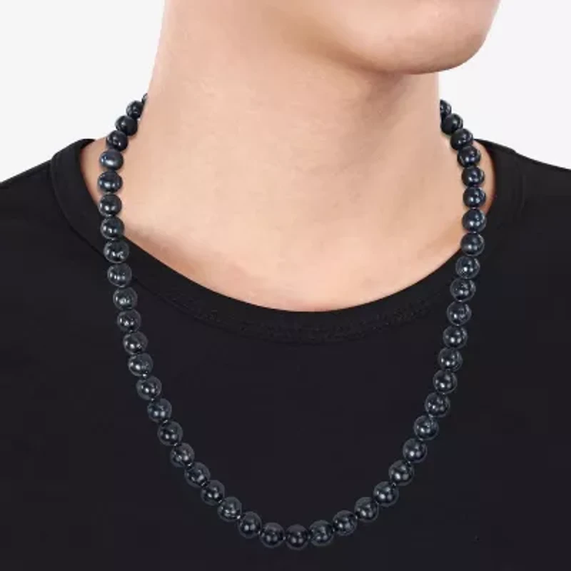 Mens Black 20 Inch Strand Necklace