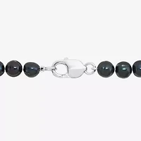 Mens Dyed Black Cultured Freshwater Pearl Sterling Silver 2-pc. Jewelry Set