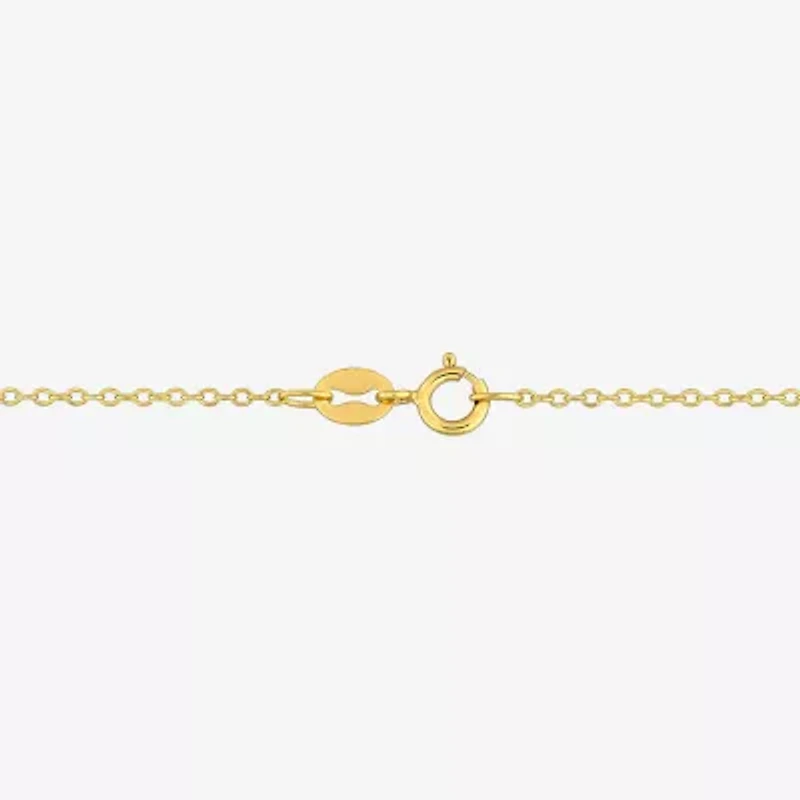 Womens Genuine Green Peridot 18K Gold Over Silver Butterfly 17 Inch Pendant Necklace