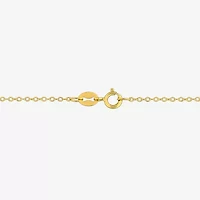 Womens Genuine Yellow Citrine 18K Gold Over Silver Butterfly 17 Inch Pendant Necklace