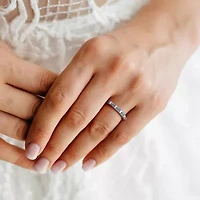 Womens Genuine Blue Topaz 10K Rose Gold Cocktail Ring