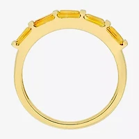 Womens Genuine Yellow Citrine 10K Gold Cocktail Ring