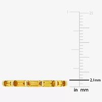 Womens Genuine Yellow Citrine 10K Gold Cocktail Ring