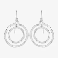 Silpada Womens Sterling Silver Circle Drop Earrings
