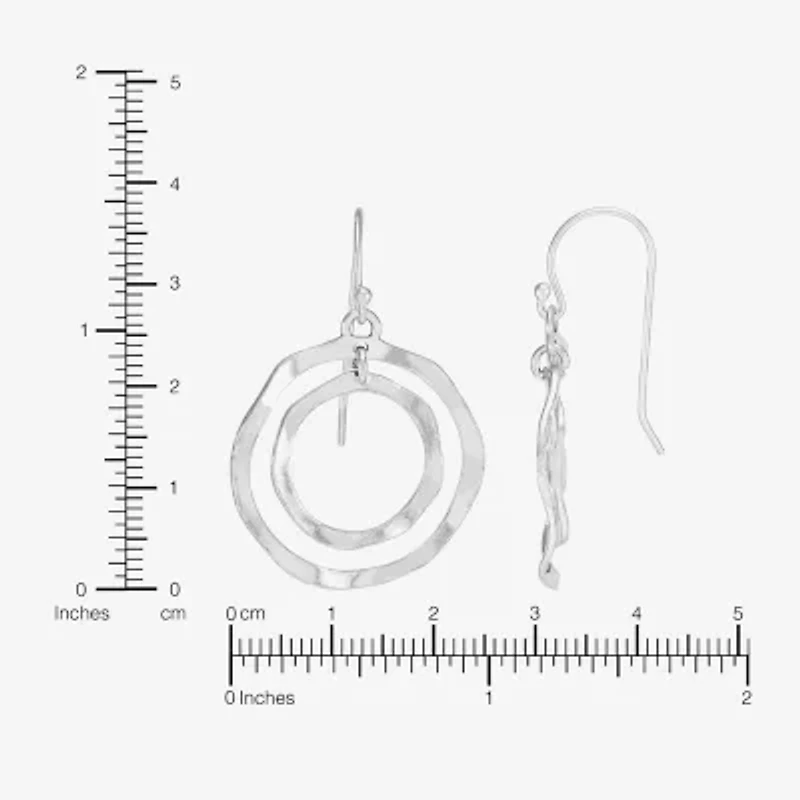 Silpada Womens Sterling Silver Circle Drop Earrings