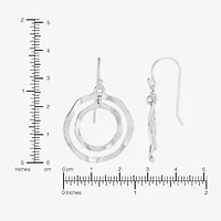 Silpada Womens Sterling Silver Circle Drop Earrings