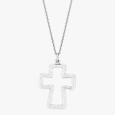 Silpada Womens Sterling Silver Cross 16 Inch Pendant Necklace