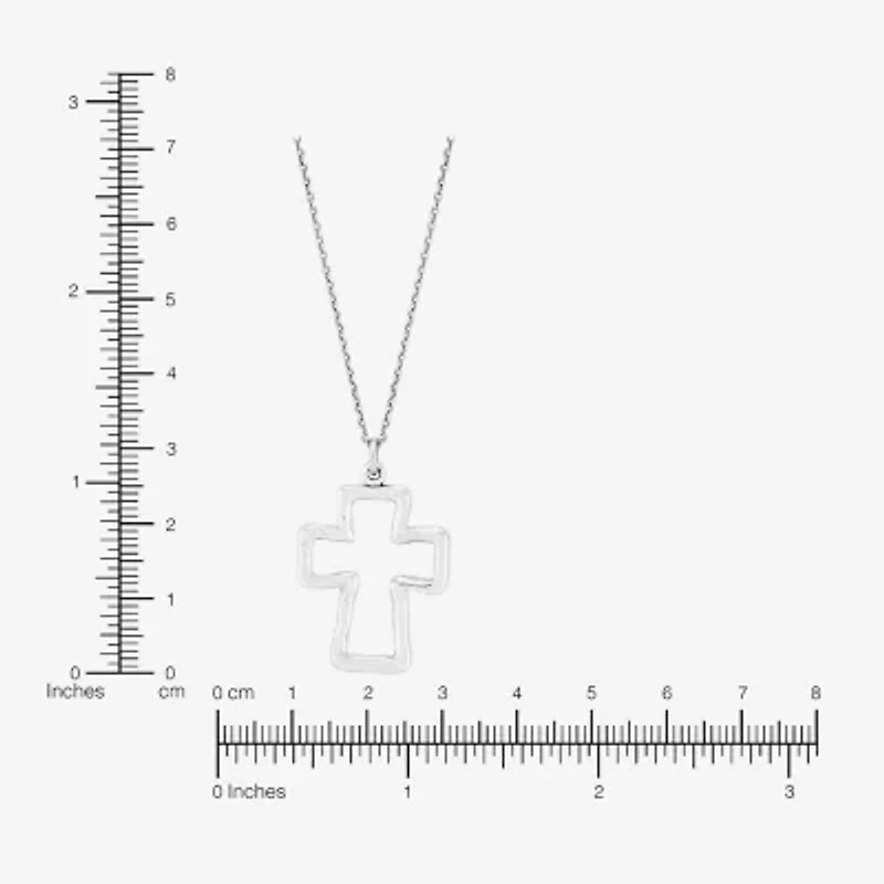Silpada Womens Sterling Silver Cross 16 Inch Pendant Necklace