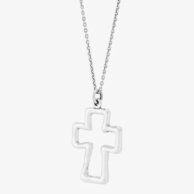 Silpada Womens Sterling Silver Cross 16 Inch Pendant Necklace