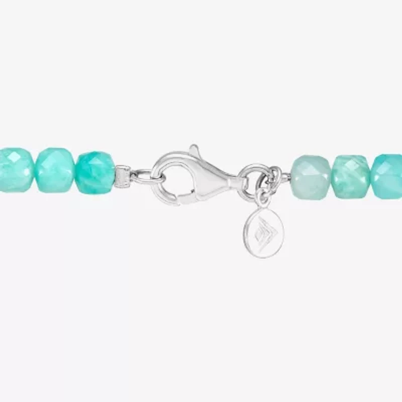 Silpada Womens Green Amazonite Sterling Silver 40 Inch Beaded Necklace