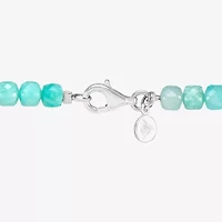 Silpada Womens Green Amazonite Sterling Silver 40 Inch Beaded Necklace