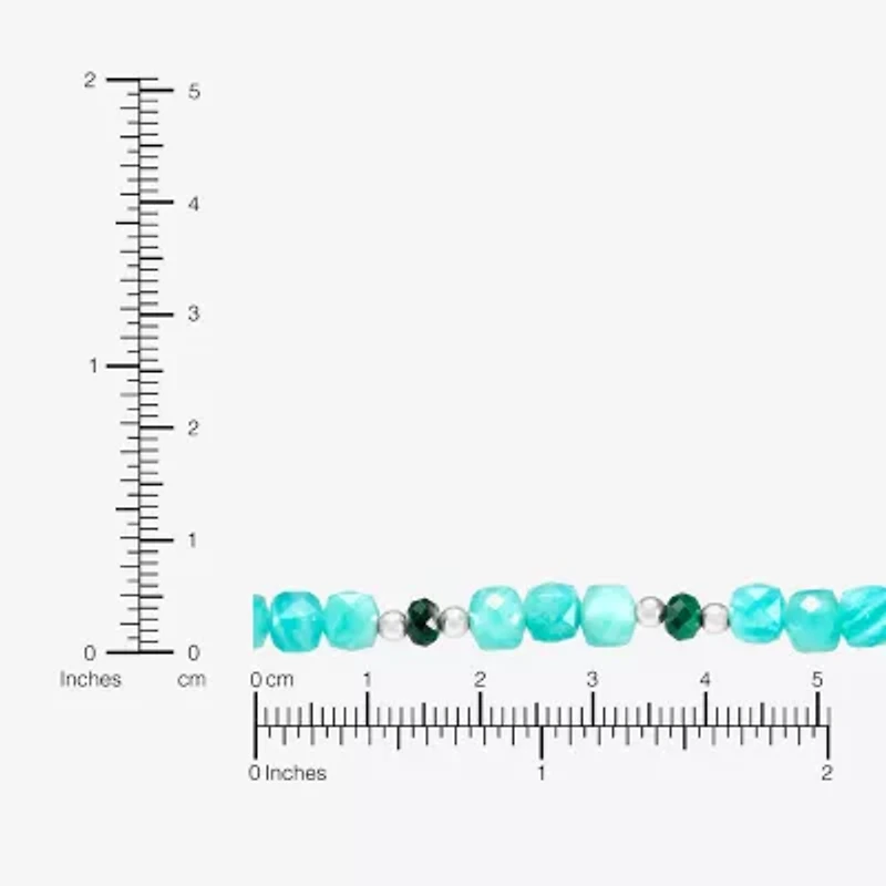 Silpada Womens Green Amazonite Sterling Silver 40 Inch Beaded Necklace