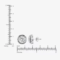 Silpada Cubic Zirconia Sterling Silver 12.1mm Round Stud Earrings