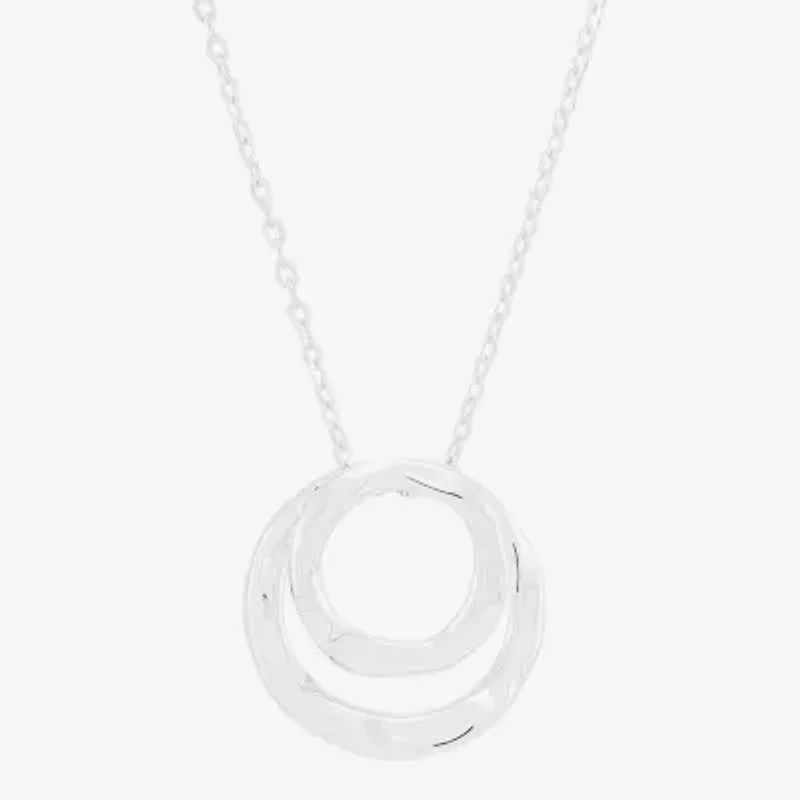 Silpada Womens Sterling Silver Circle 18 Inch Pendant Necklace