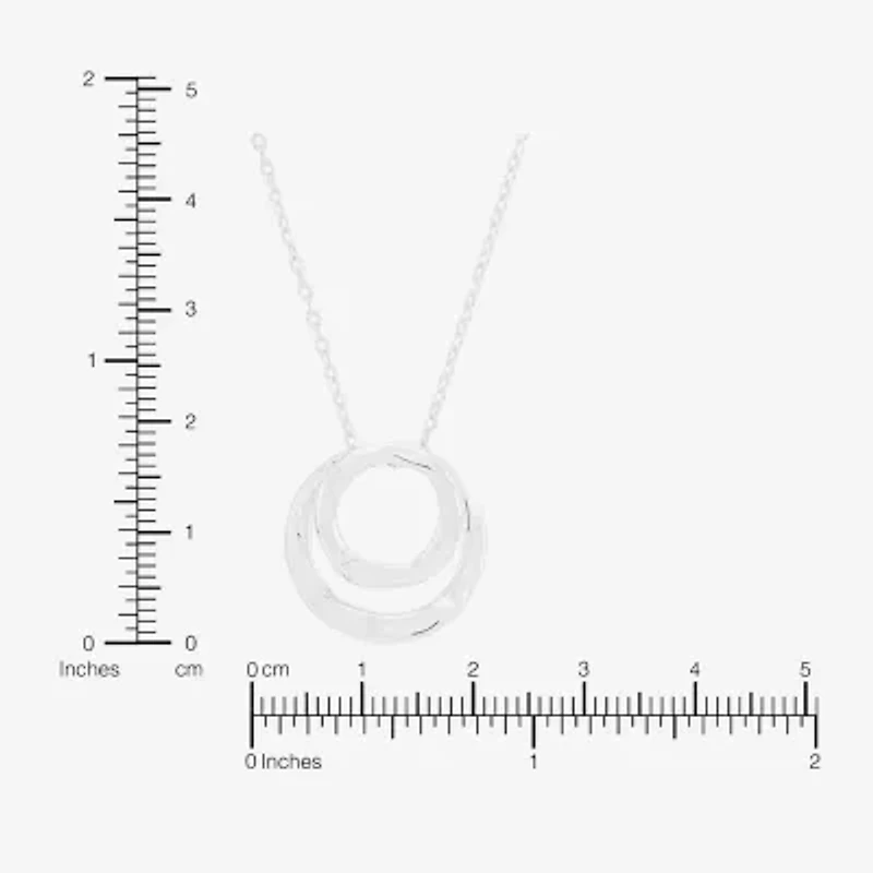 Silpada Womens Sterling Silver Circle 18 Inch Pendant Necklace