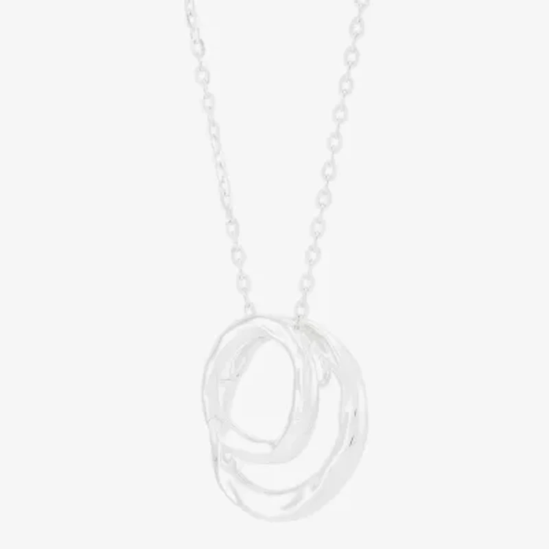 Silpada Womens Sterling Silver Circle 18 Inch Pendant Necklace