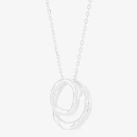 Silpada Womens Sterling Silver Circle 18 Inch Pendant Necklace