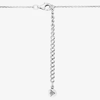 Silpada Womens White Cubic Zirconia Sterling Silver Cross 18 Inch Pendant Necklace