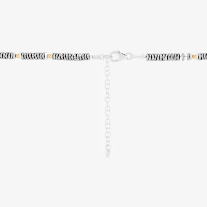 Silpada Womens Black Hematite Sterling Silver 18 Inch Beaded Necklace
