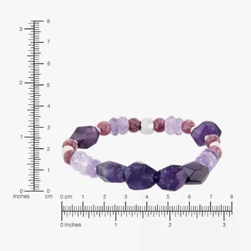 Silpada Womens Purple Sterling Silver Beaded Bracelet