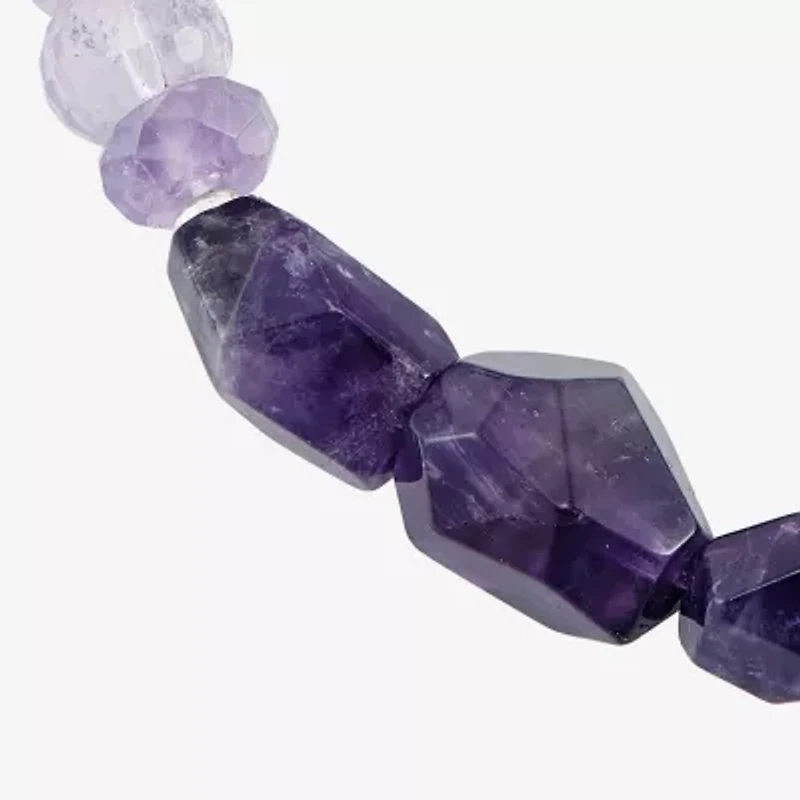Silpada Womens Purple Sterling Silver Beaded Bracelet