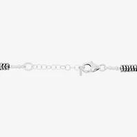 Silpada Womens Black Hematite Sterling Silver Beaded Bracelet