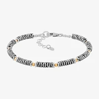 Silpada Womens Black Hematite Sterling Silver Beaded Bracelet