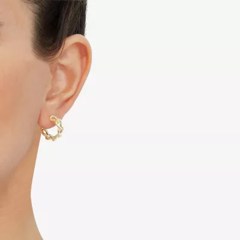 Limited Quantities! Womens 14K Gold 10mm Hoop Earrings