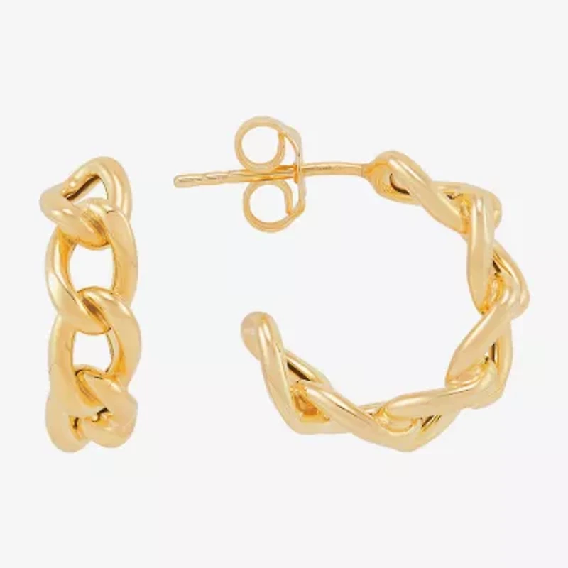 Limited Quantities! Womens 14K Gold 10mm Hoop Earrings