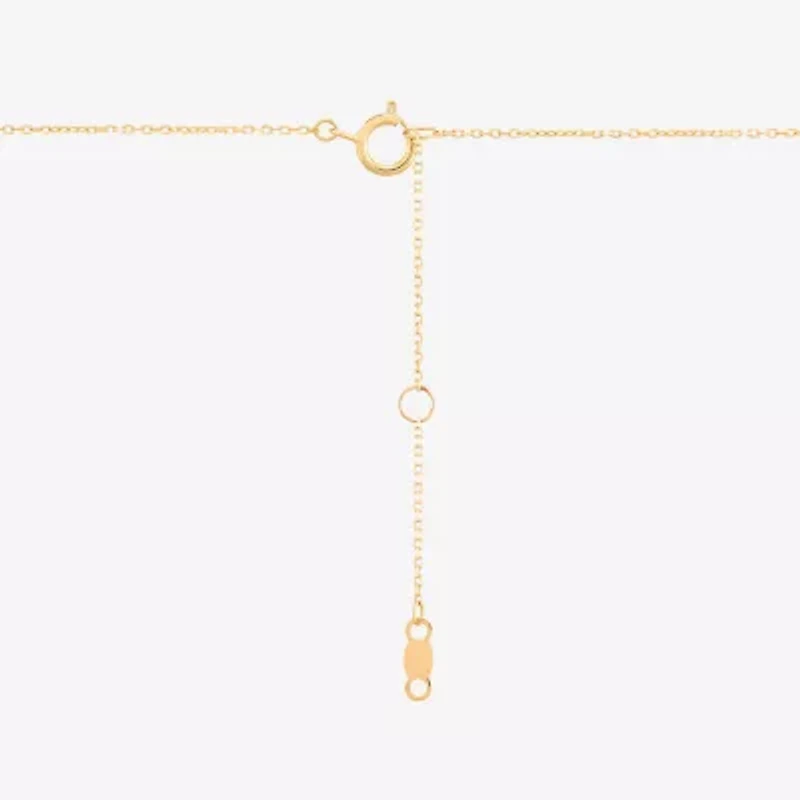 LIMITED QUANTITIES! Womens 10K Gold 18 Inch Block Initial Pendant Necklace