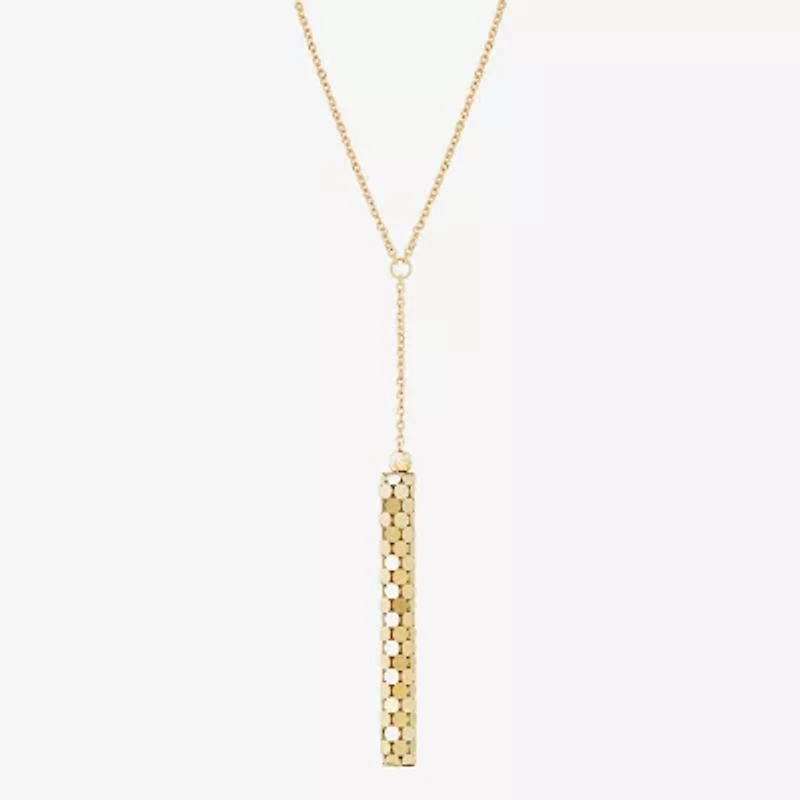 Limited Quantities! Womens 14K Gold 17 1/2 Inch Y Necklace