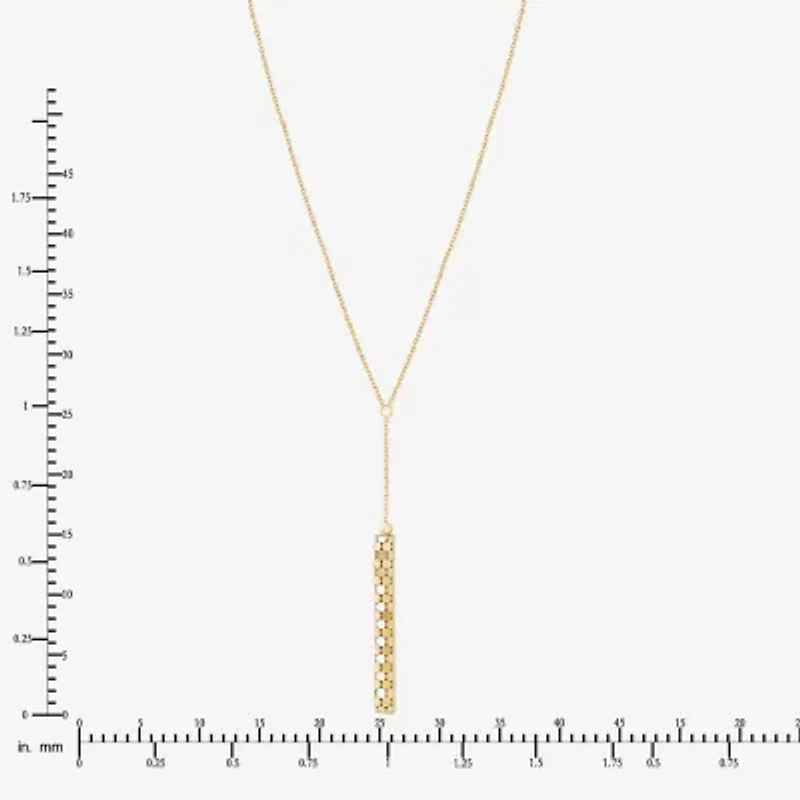Limited Quantities! Womens 14K Gold 17 1/2 Inch Y Necklace