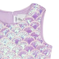 Rare Editions Big Kid Girls Embellished Sleeveless Satin Fit + Flare Dress