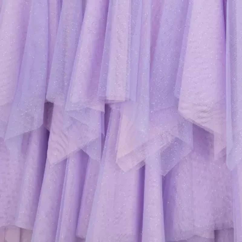 Rare Editions Big Kid Girls Embellished Sleeveless Satin Fit + Flare Dress