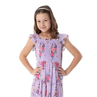 Rare Editions Big Kid Girls Embellished Sleeveless Floral Maxi Dress