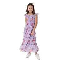 Rare Editions Big Kid Girls Embellished Sleeveless Floral Maxi Dress