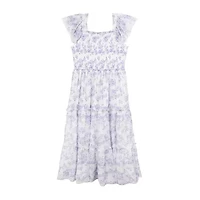 Rare Editions Big Kid Girls Short Sleeve Floral Maxi Dress