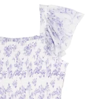 Rare Editions Big Kid Girls Short Sleeve Floral Maxi Dress