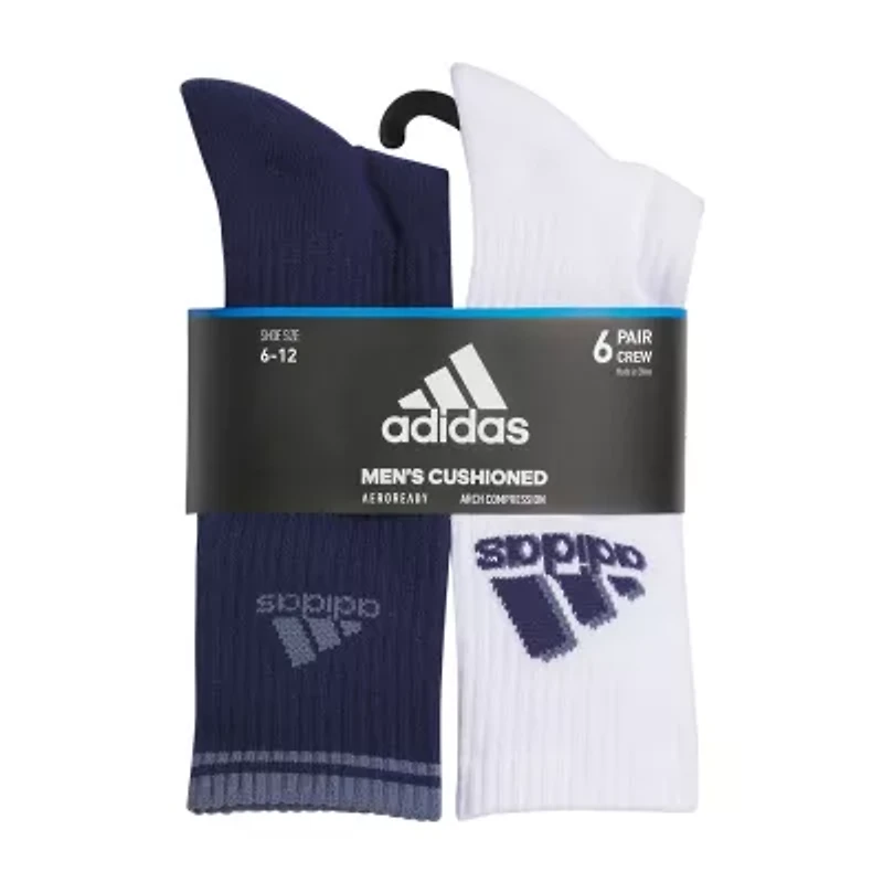 adidas Cushion Mix Mens 6 Pair Crew Socks