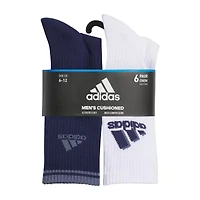 adidas Cushion Mix Mens 6 Pair Crew Socks