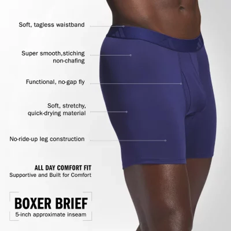 adidas Luxe Comfort Mens 3 Pack Boxer Briefs 5159307