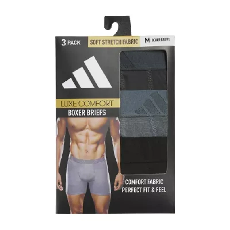 adidas Luxe Comfort Mens 3 Pack Boxer Briefs 5159307