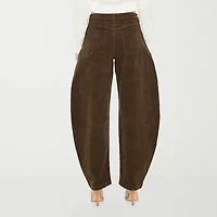 Forever 21 Barrel Womens High Rise Ankle Corduroy Pant Juniors