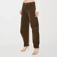 Forever 21 Barrel Womens High Rise Ankle Corduroy Pant Juniors