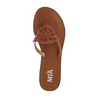 Mia Girl Womens Neutrals Flip-Flops