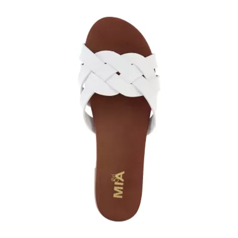 Mia Girl Womens Neutrals Slide Sandals
