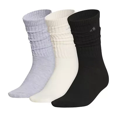 adidas Womens 3 Pair Crew Socks