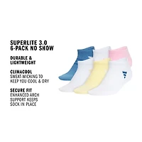 adidas Womens 6 Pair No Show Socks