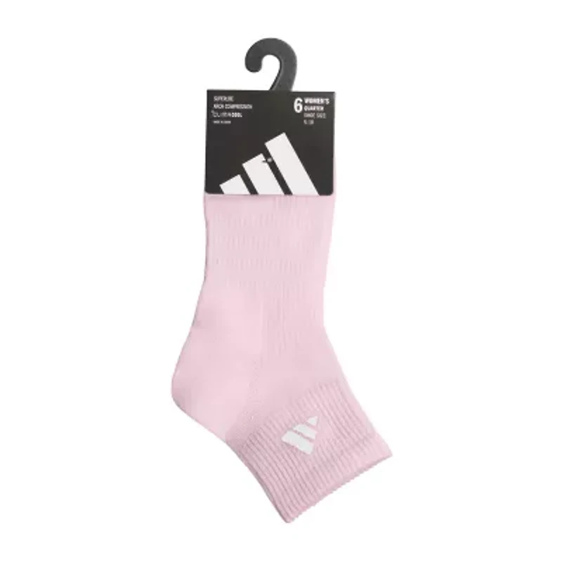 adidas Womens 6 Pair Quarter Ankle Socks